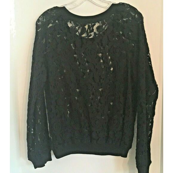 Denim & Supply Ralph Lauren black lace top M/L - Picture 2 of 5